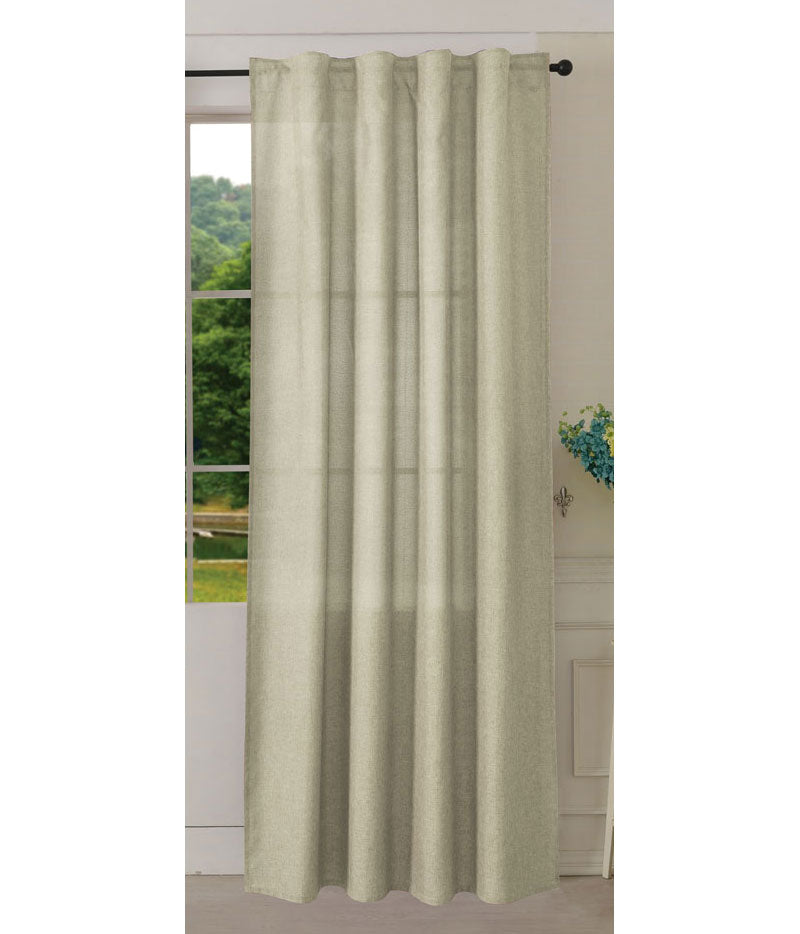 Vorhang Schal verdeckte Schlaufen >>Cationic<< blickdicht Leinen Optik natura seidenmatt  (HxB)  Landhaus Stil 20440