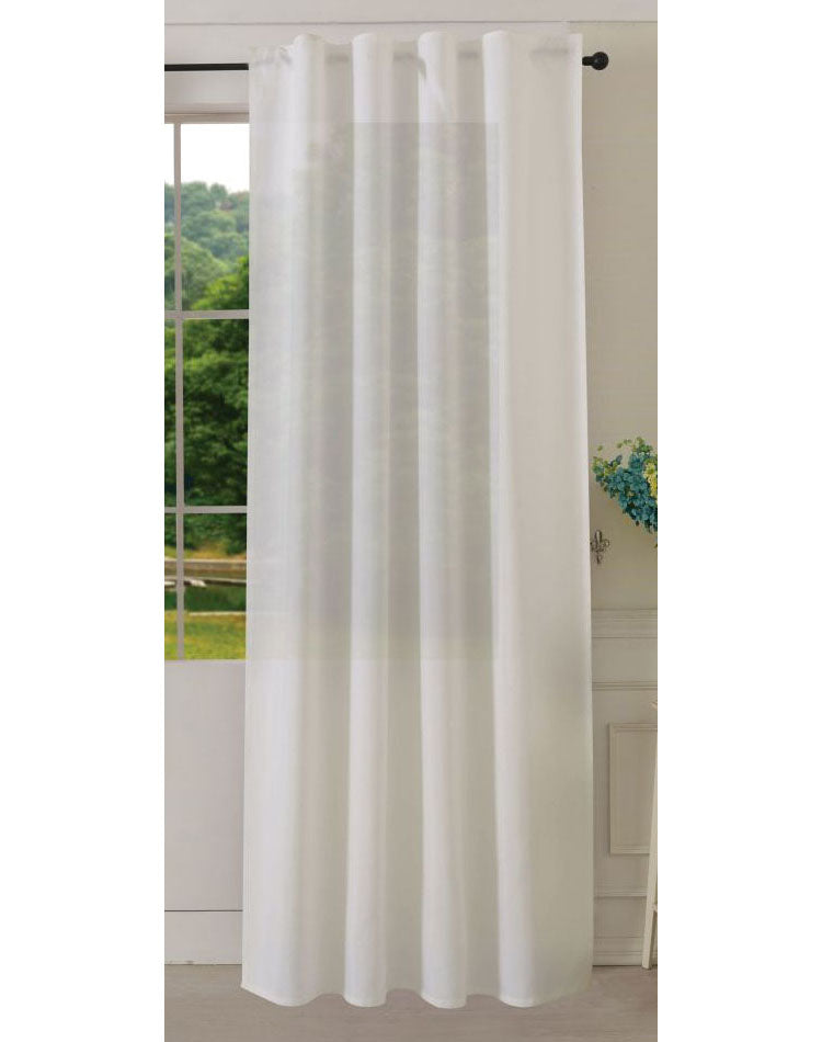 Vorhang Schal verdeckte Schlaufen >>Cationic<< blickdicht Leinen Optik natura seidenmatt  (HxB)  Landhaus Stil 20440