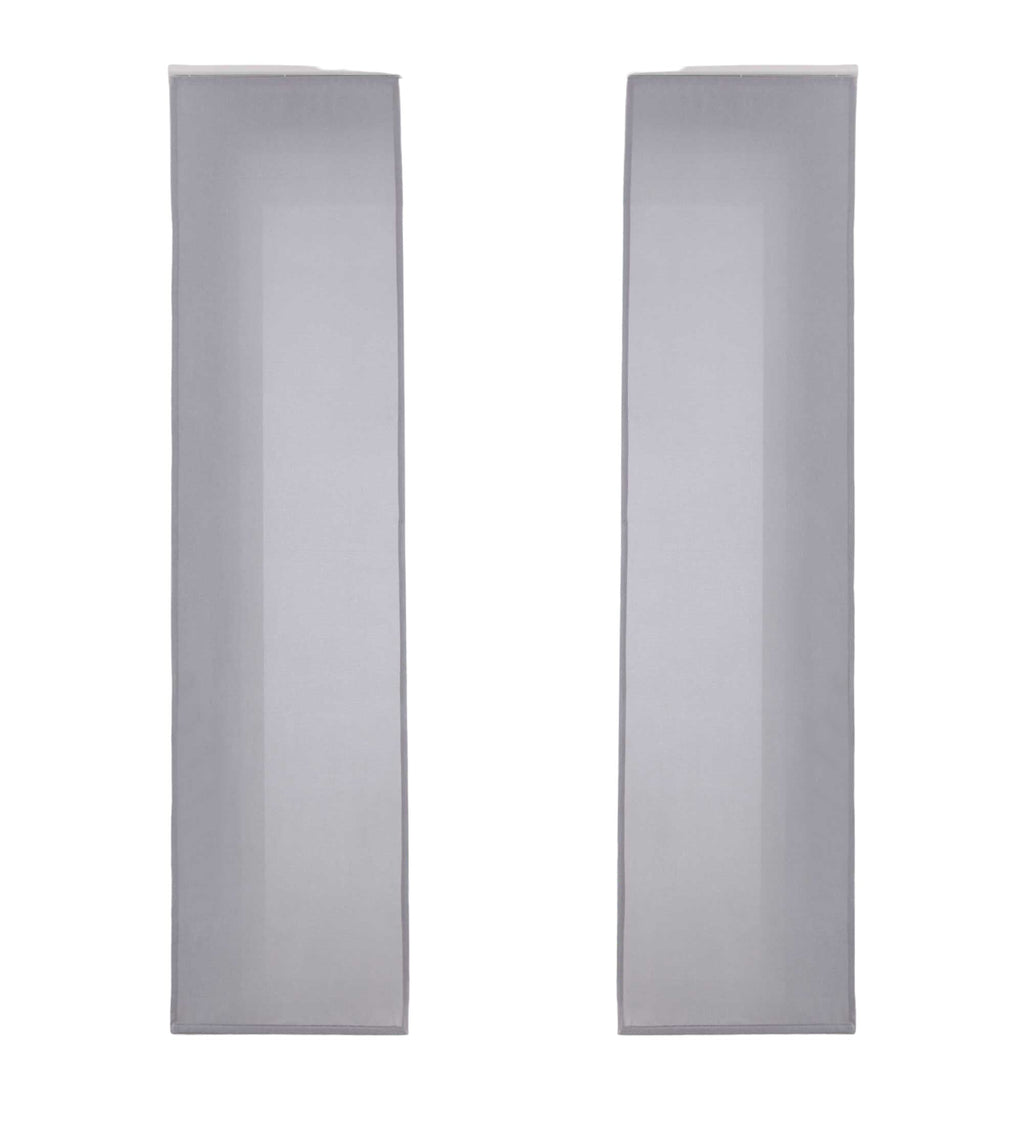 2er Pack Flächenvorhänge Schiebegardinen »PALERMO«  komplett Set Cationic blickdicht Leinen Optik natura seidenmatt Landhaus Stil 204411-2