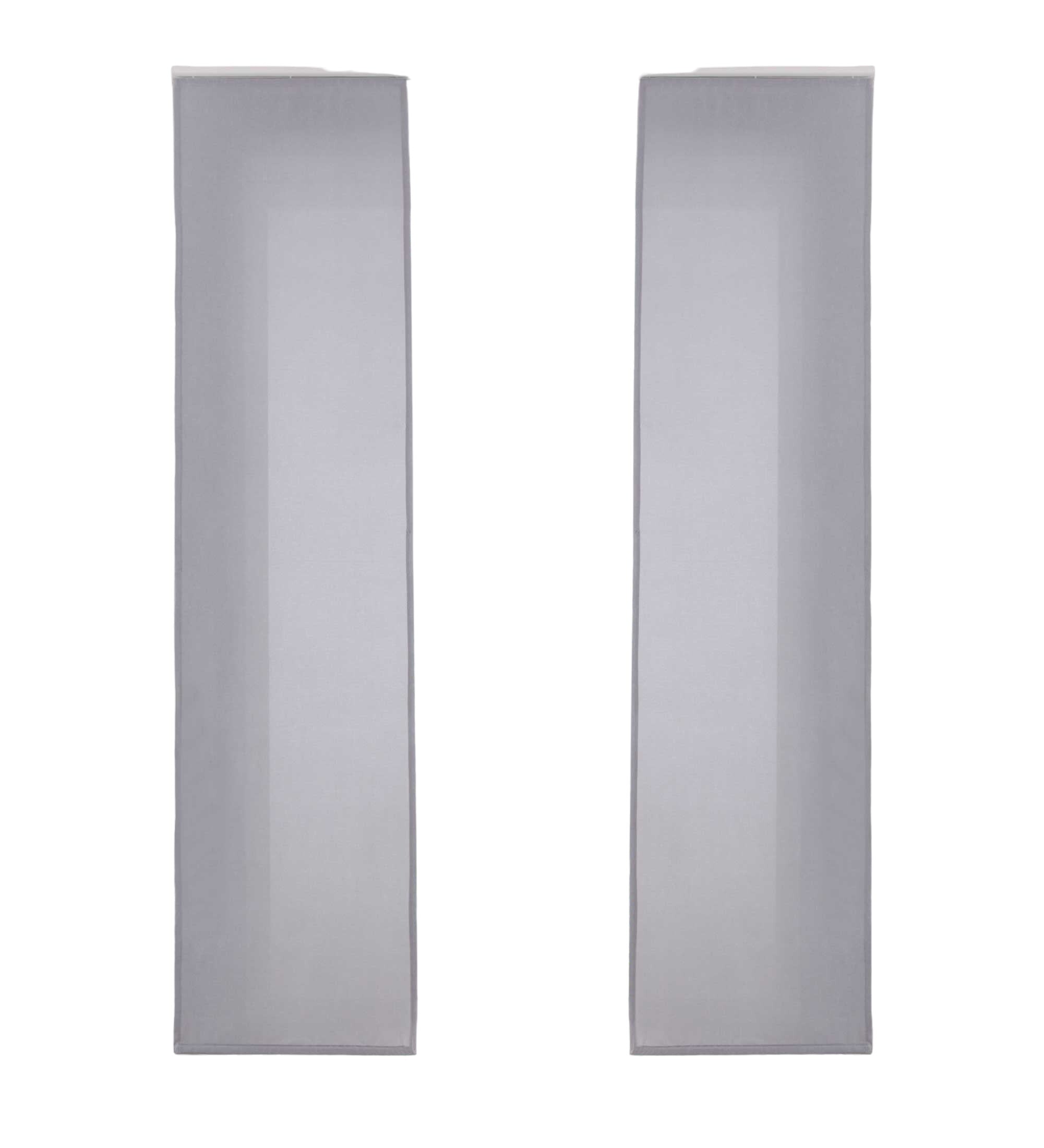2er Pack Flächenvorhänge Schiebegardinen »PALERMO«  komplett Set Cationic blickdicht Leinen Optik natura seidenmatt Landhaus Stil 204411-2