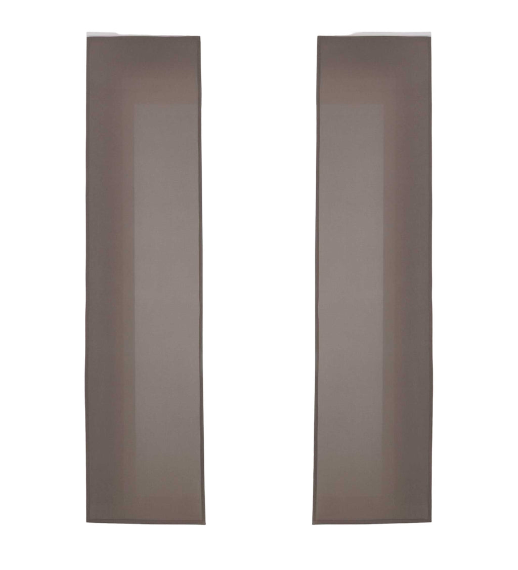 2er Pack Flächenvorhänge Schiebegardinen »PALERMO«  komplett Set Cationic blickdicht Leinen Optik natura seidenmatt Landhaus Stil 204411-2