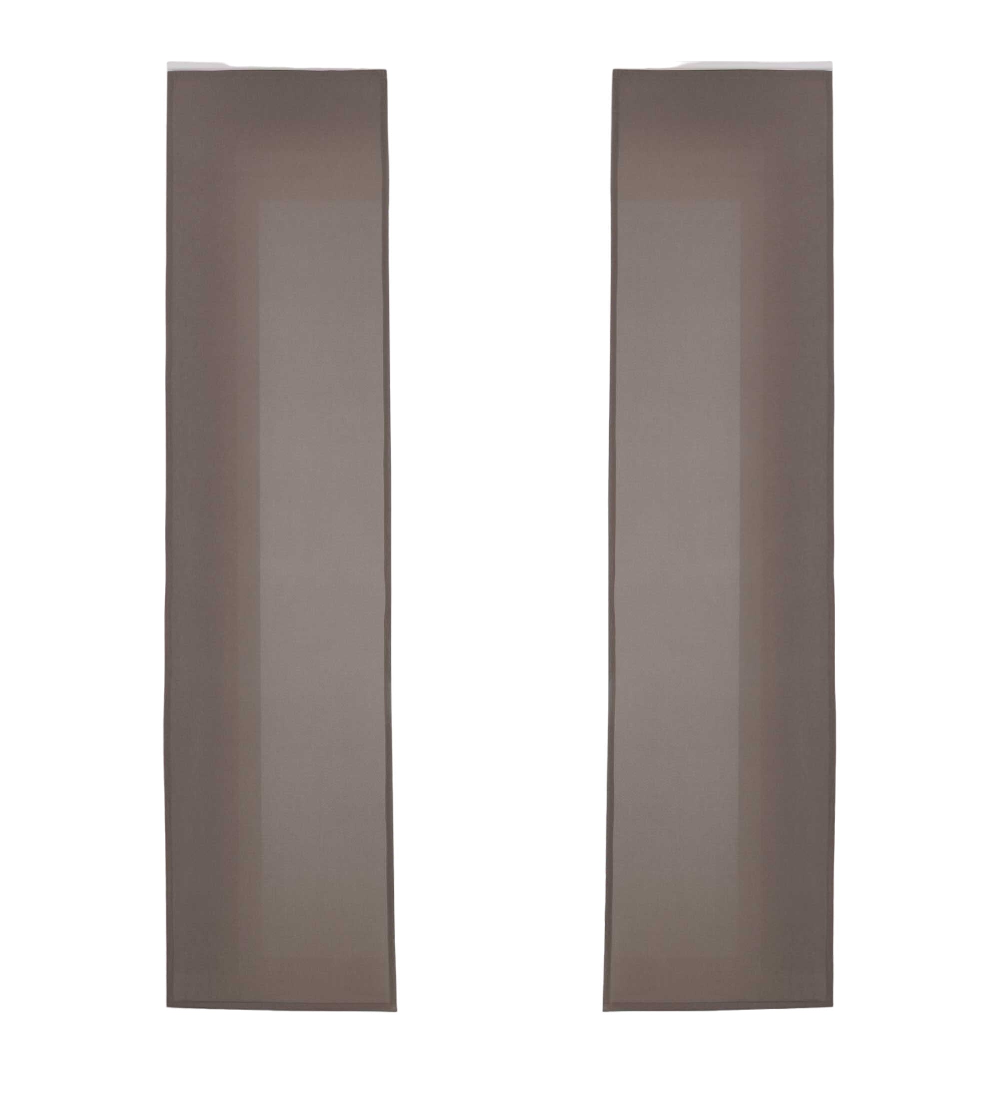 2er Pack Flächenvorhänge Schiebegardinen »PALERMO«  komplett Set Cationic blickdicht Leinen Optik natura seidenmatt Landhaus Stil 204411-2