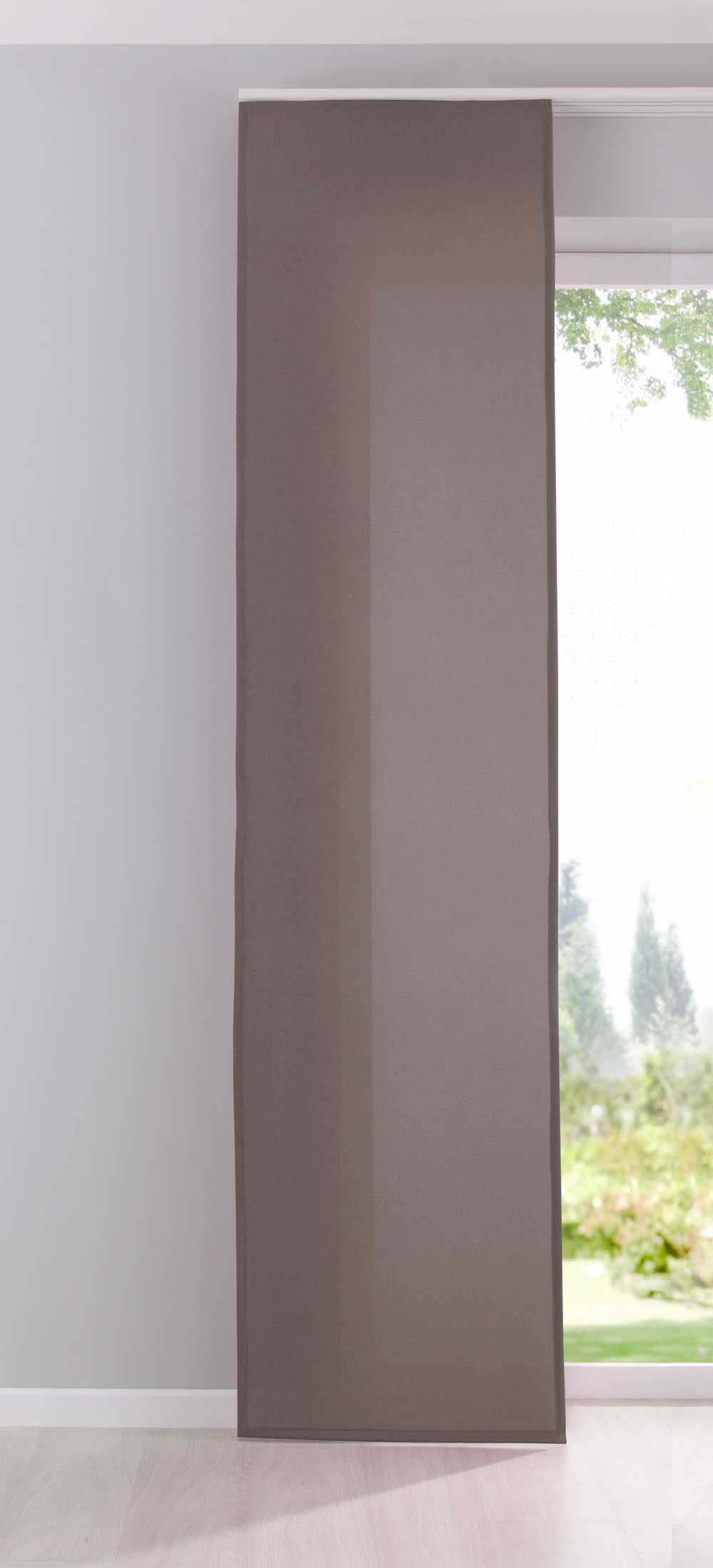 Flächenvorhang Schiebegardine »PALERMO«  Cationic blickdicht Leinen Optik natura seidenmatt Landhaus Stil 204411