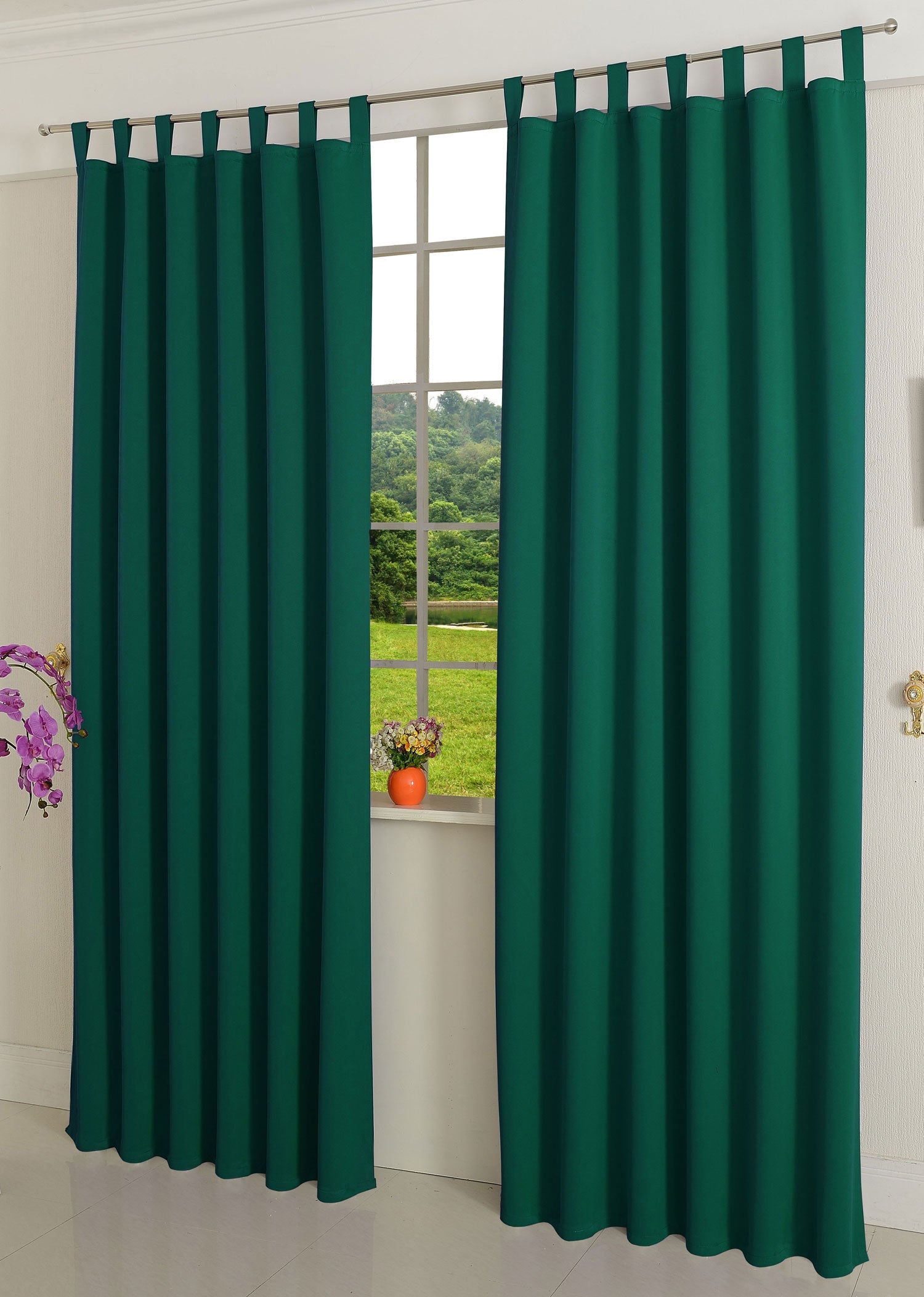 Verdunkelungsvorhag mit Schlaufen matt uni Farben aus weichfallenden blickdichten Stoff blickdicht Blackout 20610