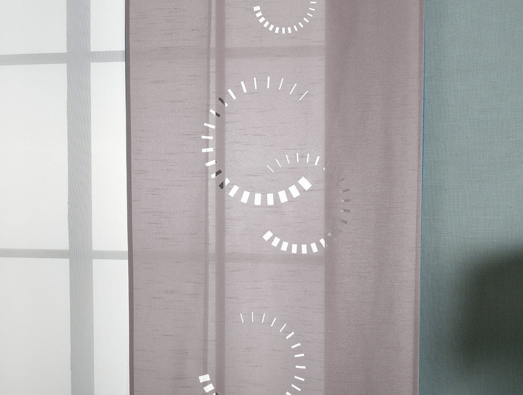 2er-Pack Schiebegardine Flächenvorhang Avila Lasercut Wildseide Optik Voile  cm (HxB) inkl. Paneelwagen und Beschwerungsstangen 165610