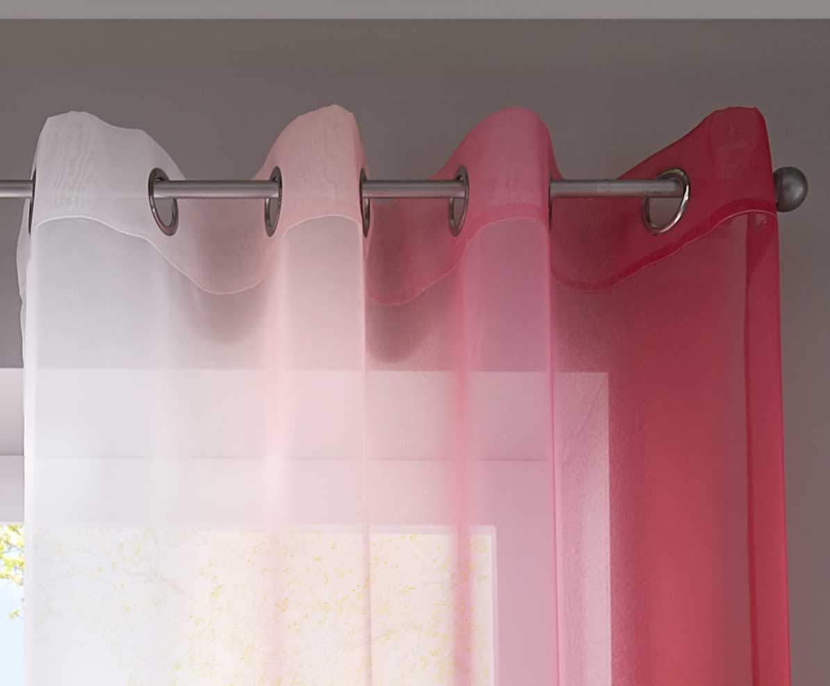 2er Pack Gardinen Vertikal Farbverlauf Druck Transparent »Modena« mit Ösen und Raffhalter, Vorhang, Dekoschal 10000183