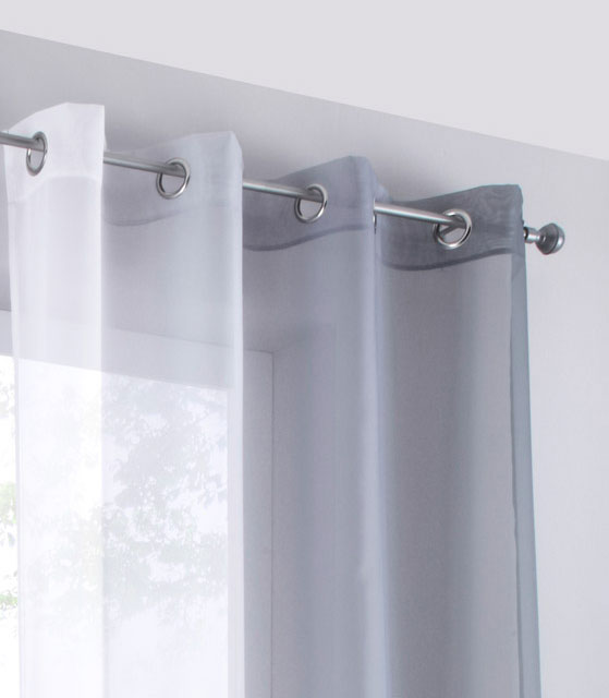 2er Pack Gardinen Vertikal Farbverlauf Druck Transparent »Modena« mit Ösen und Raffhalter, Vorhang, Dekoschal 10000183