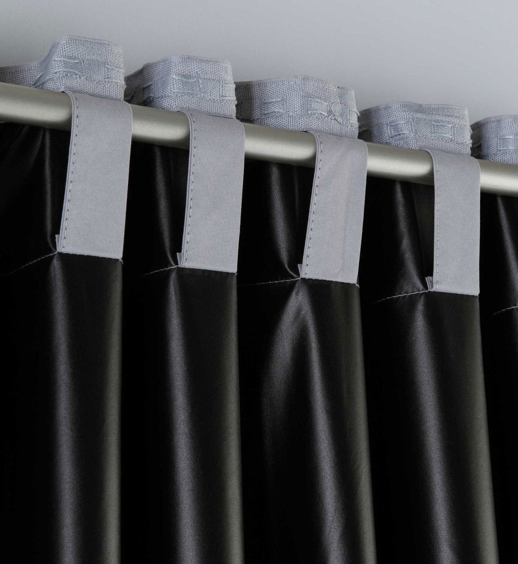 2er Pack Vorhänge Verdunkelung »DARK« 100% Blickdicht verdeckte Schlaufen Kräuselband Raffhalter Softshell Material Lichtundurchlässig 10000350-2