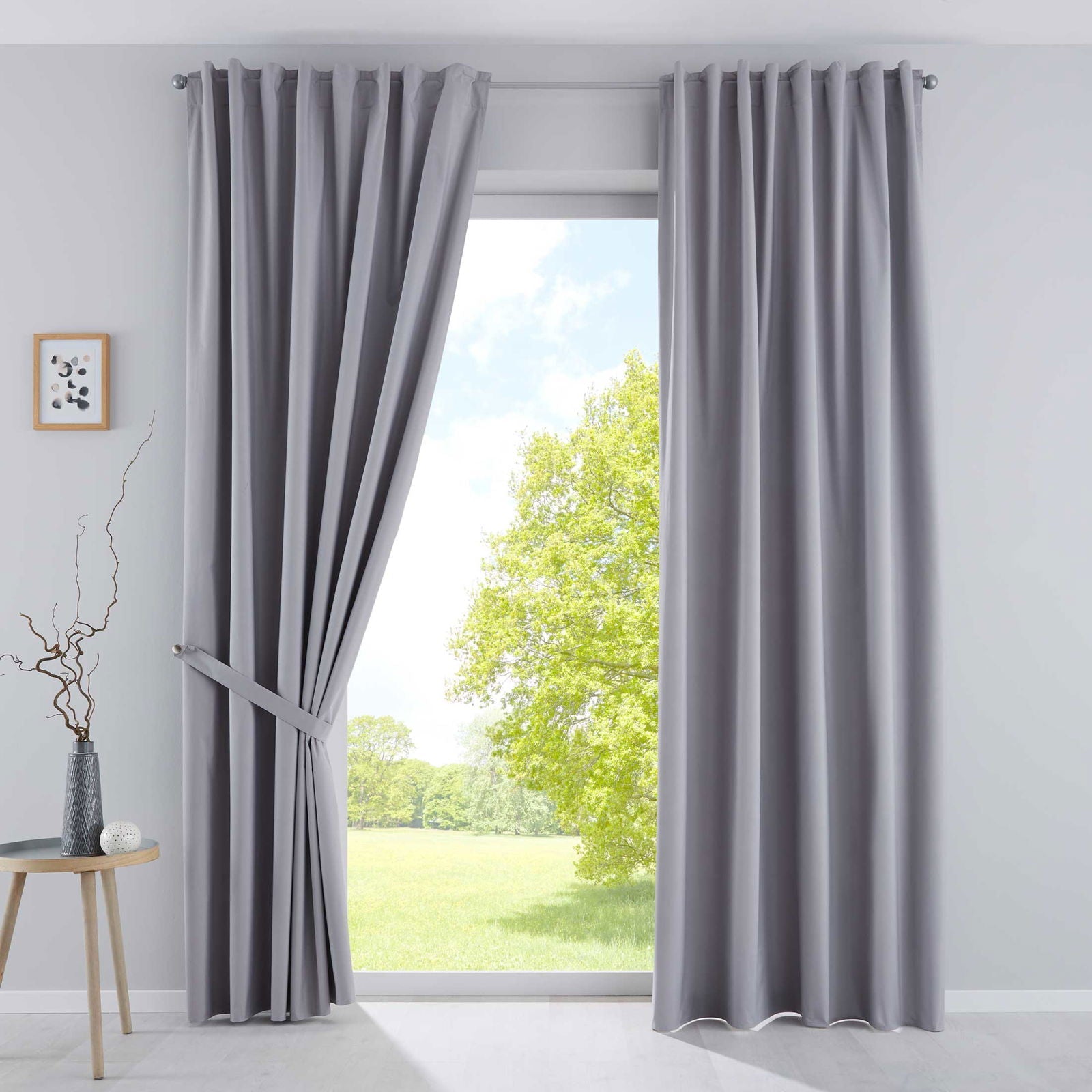 2er Pack Vorhänge Verdunkelung »DARK« 100% Blickdicht verdeckte Schlaufen Kräuselband Raffhalter Softshell Material Lichtundurchlässig 10000350-2