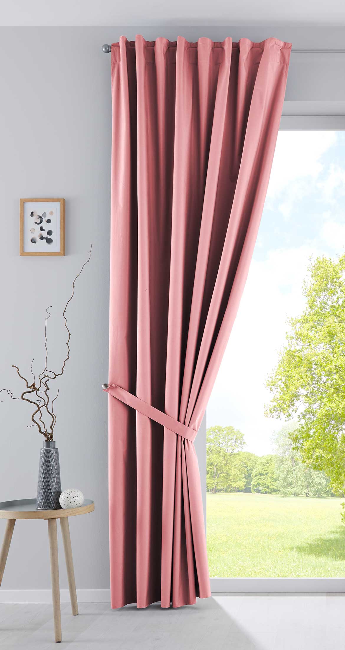 2er Pack Vorhänge Verdunkelung »DARK« 100% Blickdicht verdeckte Schlaufen Kräuselband Raffhalter Softshell Material Lichtundurchlässig 10000350-2