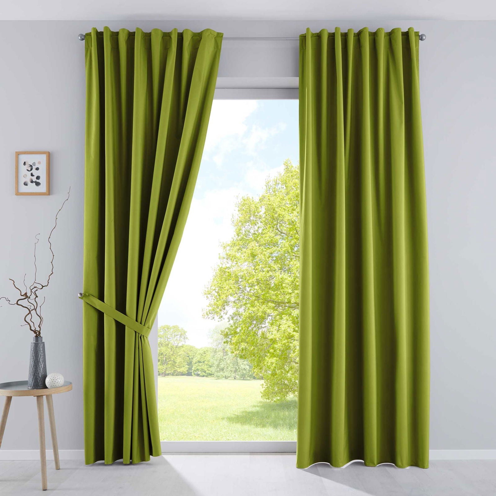 2er Pack Vorhänge Verdunkelung »DARK« 100% Blickdicht verdeckte Schlaufen Kräuselband Raffhalter Softshell Material Lichtundurchlässig 10000350-2