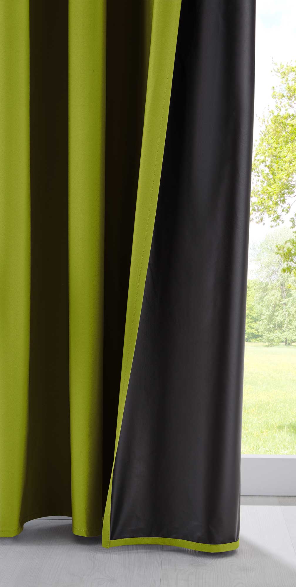 2er Pack Vorhänge Verdunkelung »DARK« 100% Blickdicht verdeckte Schlaufen Kräuselband Raffhalter Softshell Material Lichtundurchlässig 10000350-2