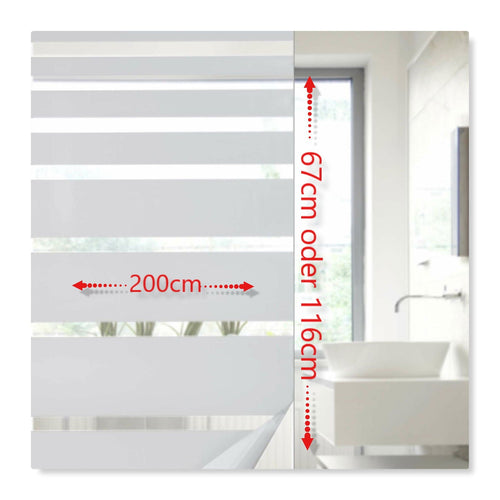 2er Set Fensterfolie selbsthaftend Streifen LxB 200x67 cm Sichtschutzfolie Anti-UV statische Haftung Folie selbstklebend 201916000-2