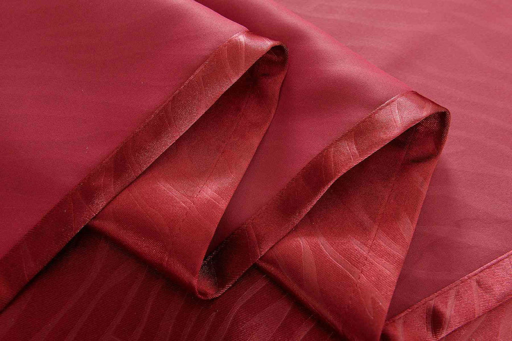 2er Set Satin Verdunkelung Vorhänge Emboss Reliefprägung bemustert Vorhang Gardine 20370-380