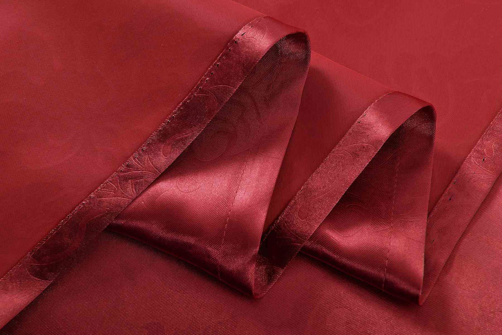 2er Set Satin Verdunkelung Vorhänge Emboss Reliefprägung bemustert Vorhang Gardine 20370-380