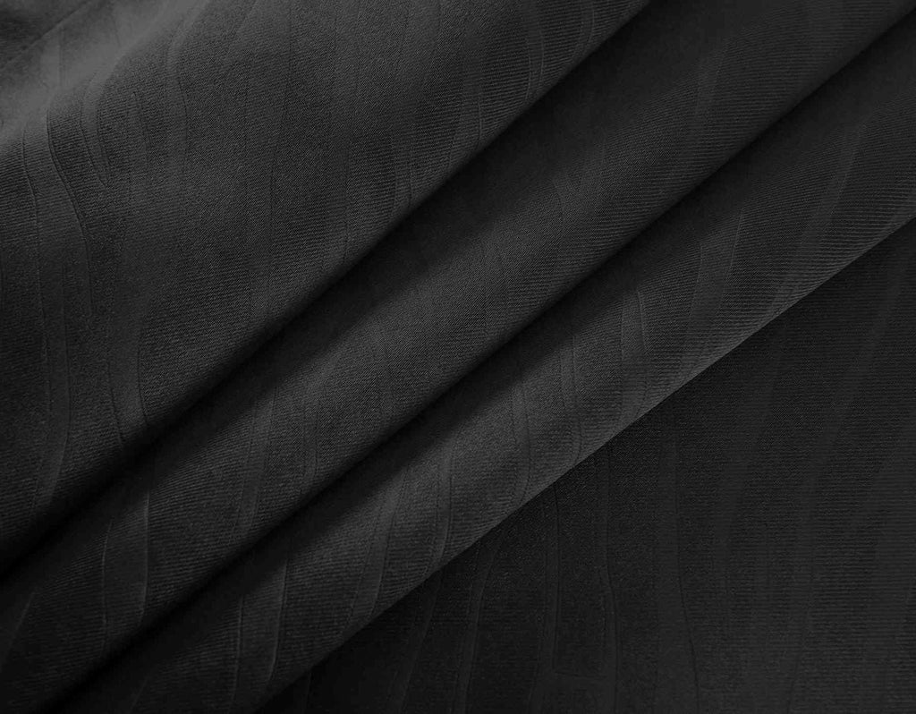 2er Set Satin Verdunkelung Vorhänge Emboss Reliefprägung bemustert Vorhang Gardine 20370-380