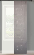 2er Set Schiebegardine Flächenvorhang Circle Strass blickdicht und Voile Paneel transparent  85625
