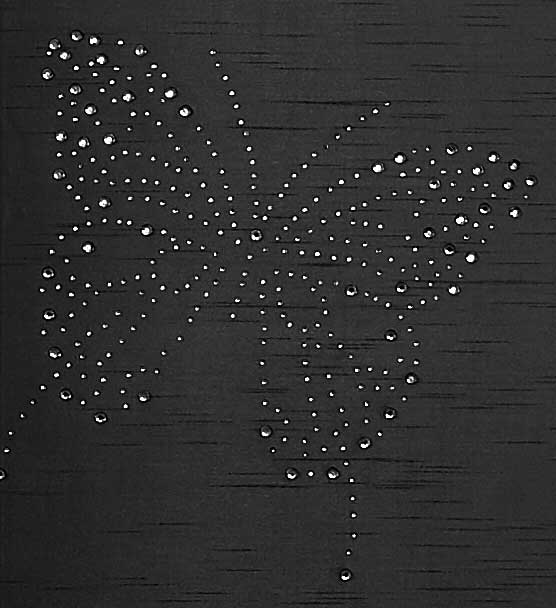2er Set Schiebegardinen Flächenvorhänge Butterfly Strass Vorhänge Gardinen mit Paneelwagen Beschwerungsstangen 85626N