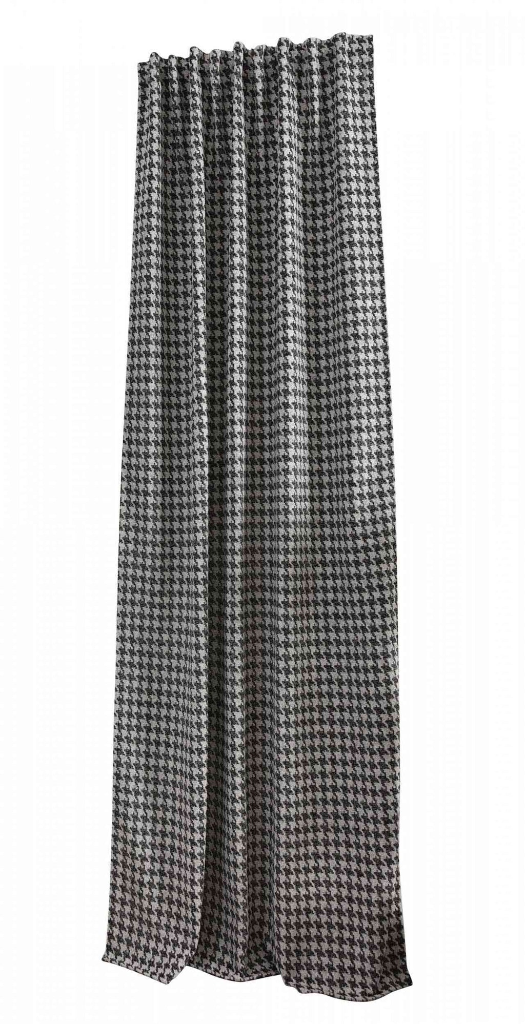 2er Set Vorhänge HxB 245x140 cm Creme Schwarz Hahnentritt-Muster »PARIS« Flexible Multiband Aufhängung Elegant Pflegeleicht 2023320-2
