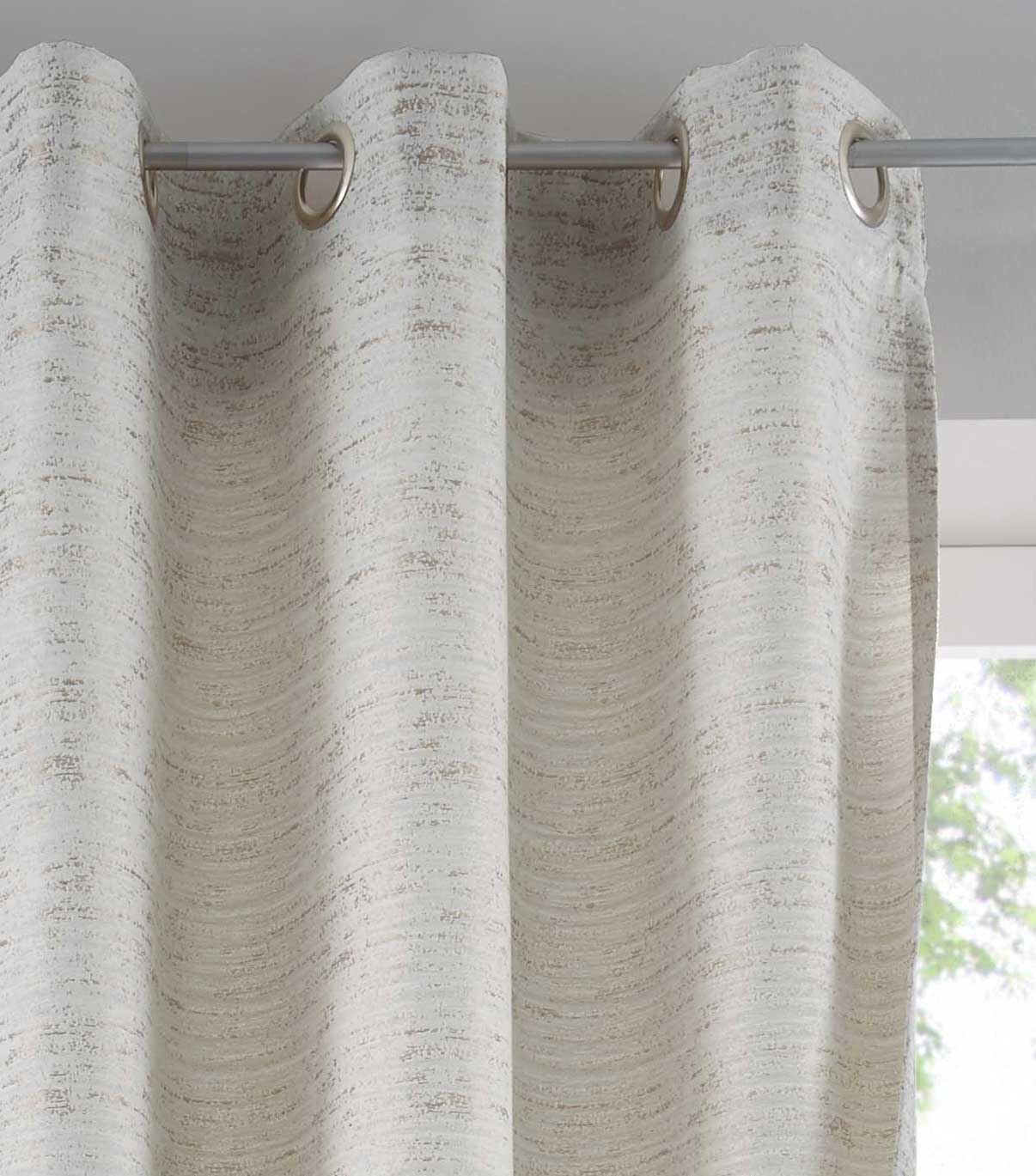 2er Set Vorhänge Ösen Schal Jacquard »Sivas« Blickdicht  Gardine Edle Musterung 202073-2