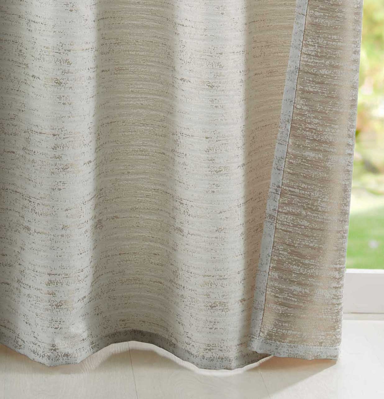2er Set Vorhänge Ösen Schal Jacquard »Sivas« Blickdicht  Gardine Edle Musterung 202073-2
