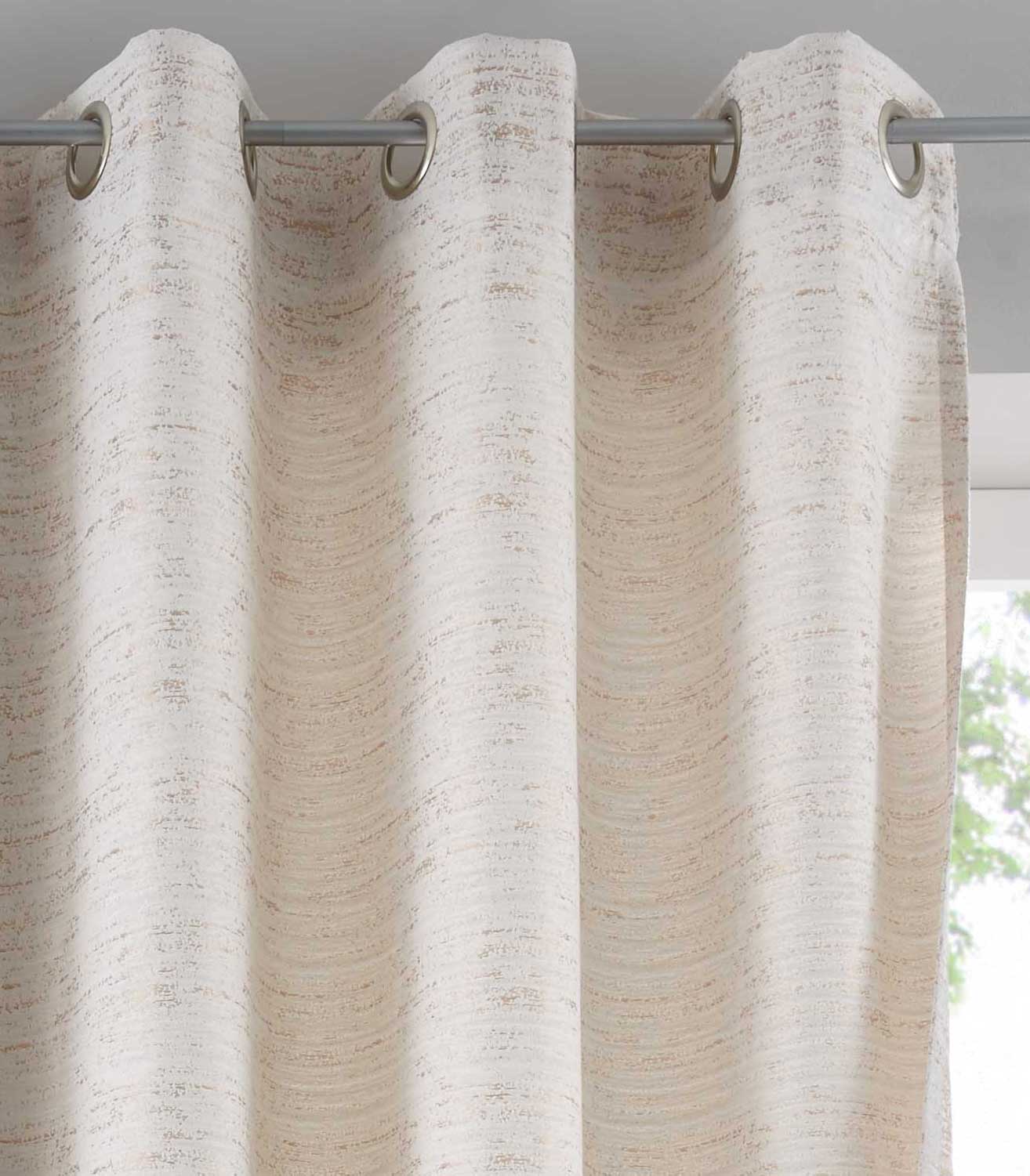 2er Set Vorhänge Ösen Schal Jacquard »Sivas« Blickdicht  Gardine Edle Musterung 202073-2