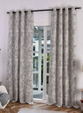 2er Set Vorhänge Wendevorhang HxB 245x140 cm Creme Schwarz Jacquard-Muster »VENEDIG« Beidseitig Nutzbar Hell/Dunkel Kunststoffösen Flexibles Raumdesign 2023310-2