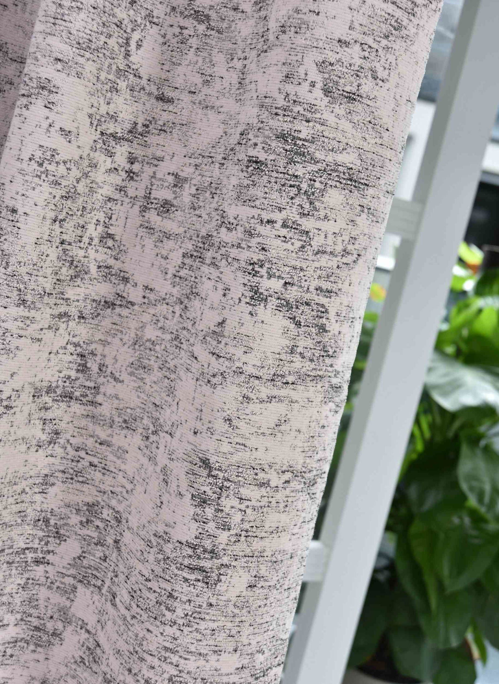 2er Set Vorhänge Wendevorhang HxB 245x140 cm Creme Schwarz Jacquard-Muster »VENEDIG« Beidseitig Nutzbar Hell/Dunkel Kunststoffösen Flexibles Raumdesign 2023310-2