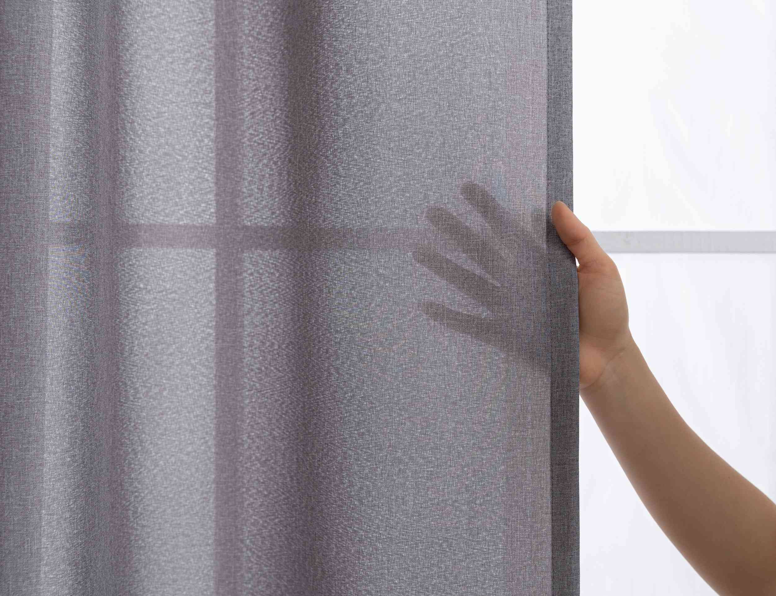 2er Set Vorhänge Cationic mit Wellenband »Wien« 1:2 Wellenband Bleibandabschluß Knitterarm Wellenfall 2025110-2