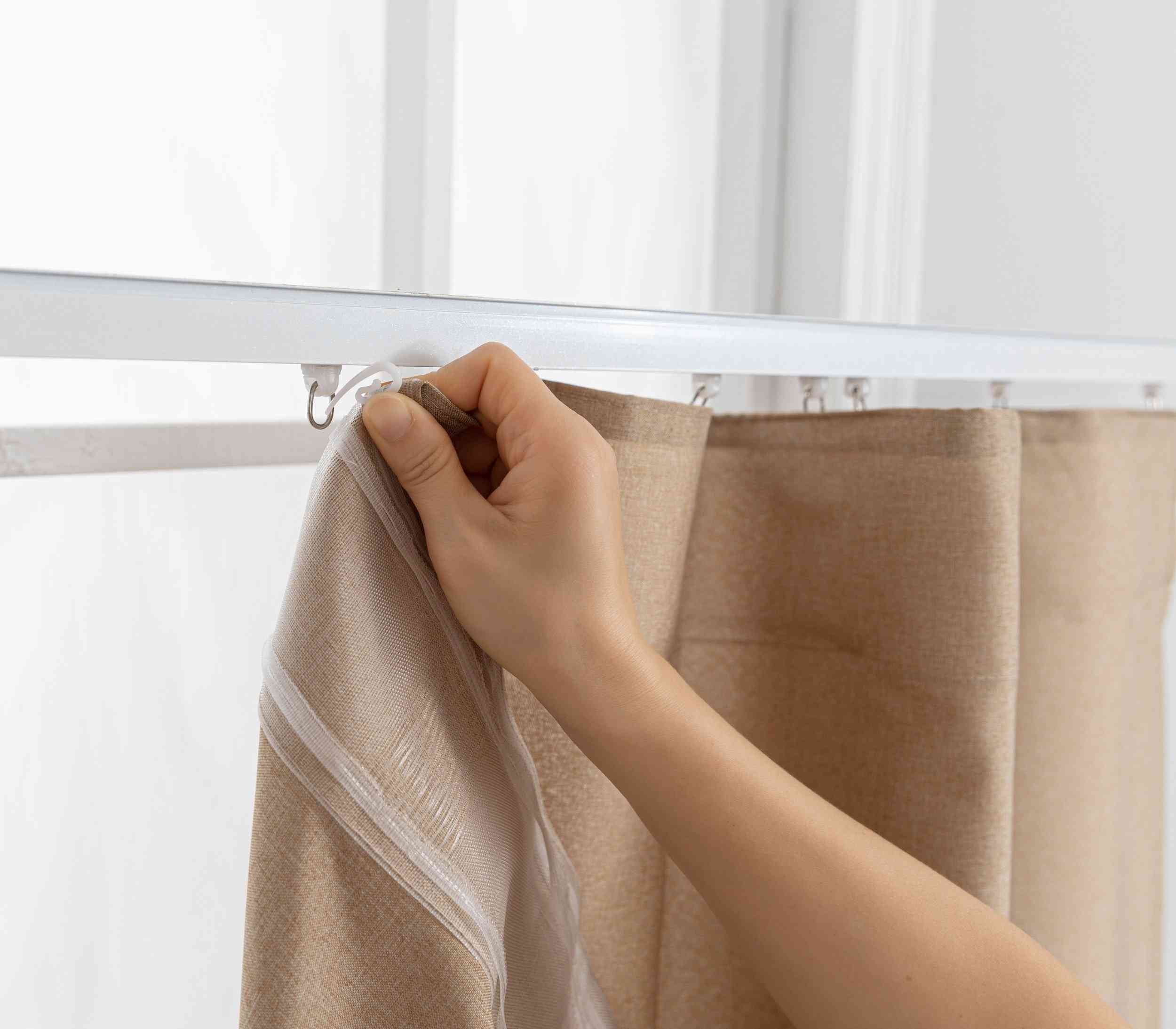 Gardinen-Set 3-teilig XL Wien« | 2 Vorhänge Leinenoptik HxB 245x300 cm  und 1 Voile Batist Store HxB 245x600 cm Weiß 1:2 Wellenband  2025100-110S4