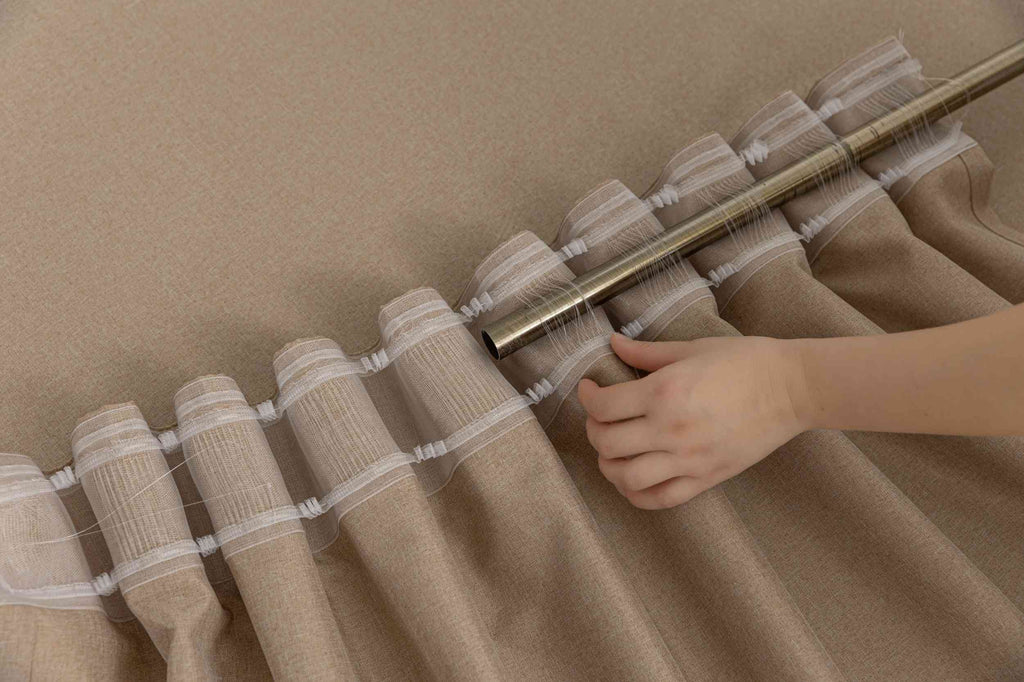 Vorhang Cationic mit Wellenband »Wien« 1:2 Wellenband Bleibandabschluß Knitterarm Wellenfall 2025110