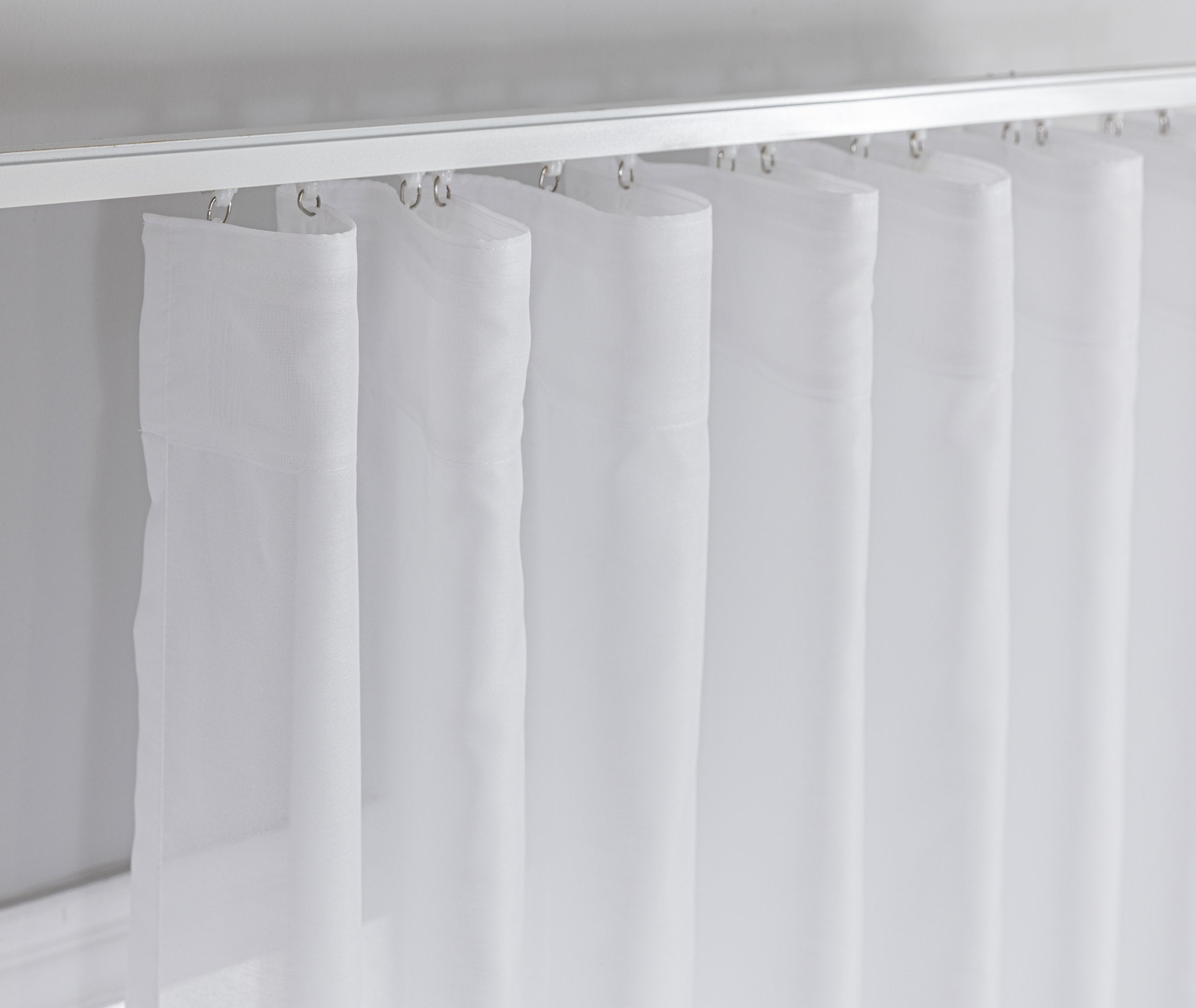 Gardine Voile Batist mit Wellenband »Wien« 1:2 Wellenband Bleibandabschluß Knitterarm Wellenfall 2025100