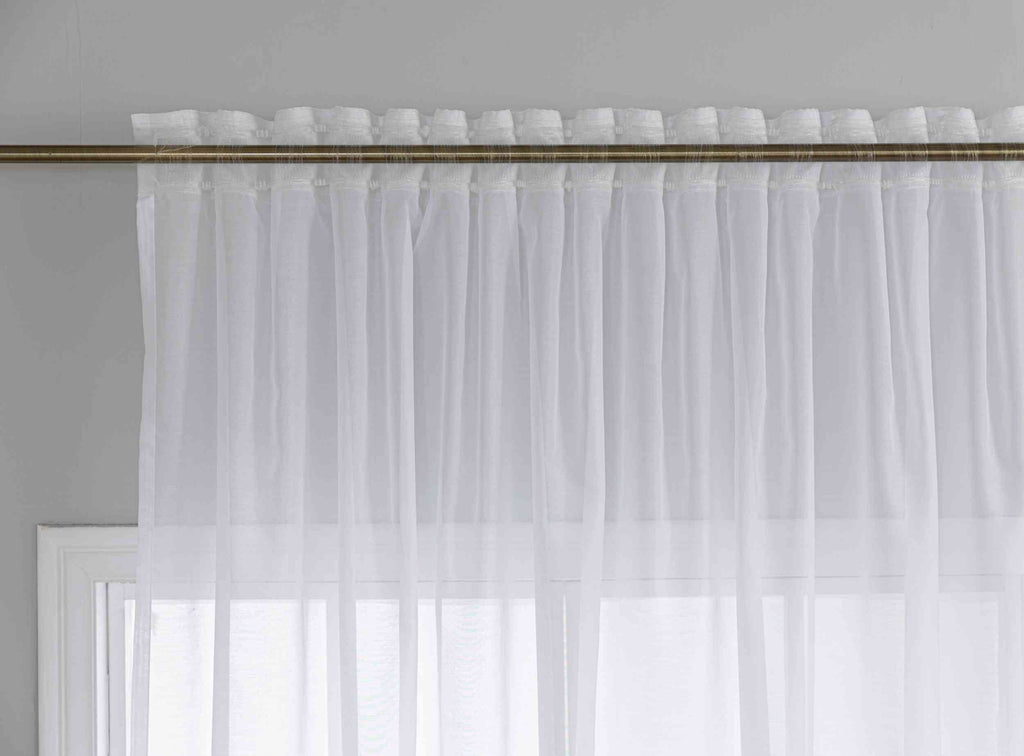 Gardine Voile Batist mit Wellenband »Wien« 1:2 Wellenband Bleibandabschluß Knitterarm Wellenfall 2025100