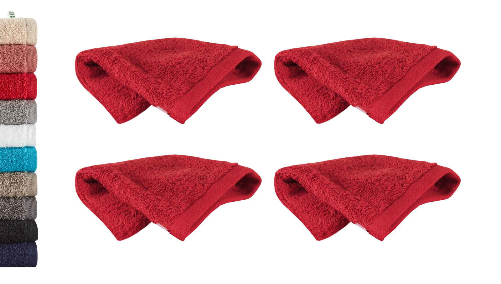 4er Set Waschhandschuhe Frottee »Montreal« 500 g/m² 100% Bio Baumwolle Made in Green 2020100-4er