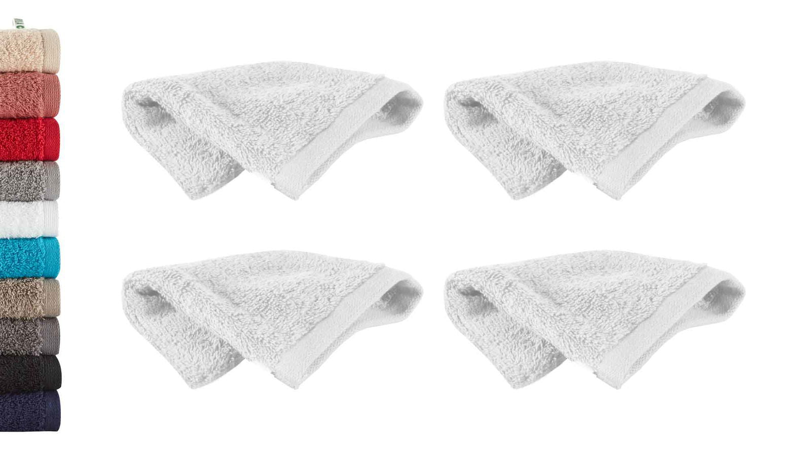 4er Set Waschhandschuhe Frottee »Montreal« 500 g/m² 100% Bio Baumwolle Made in Green 2020100-4er