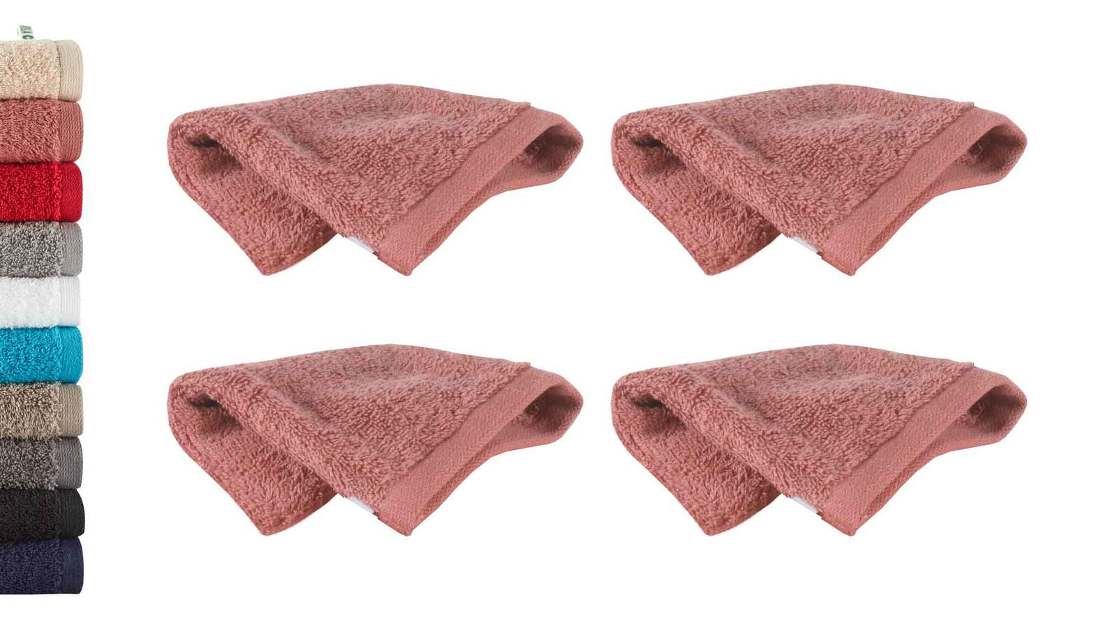 4er Set Waschhandschuhe Frottee »Montreal« 500 g/m² 100% Bio Baumwolle Made in Green 2020100-4er
