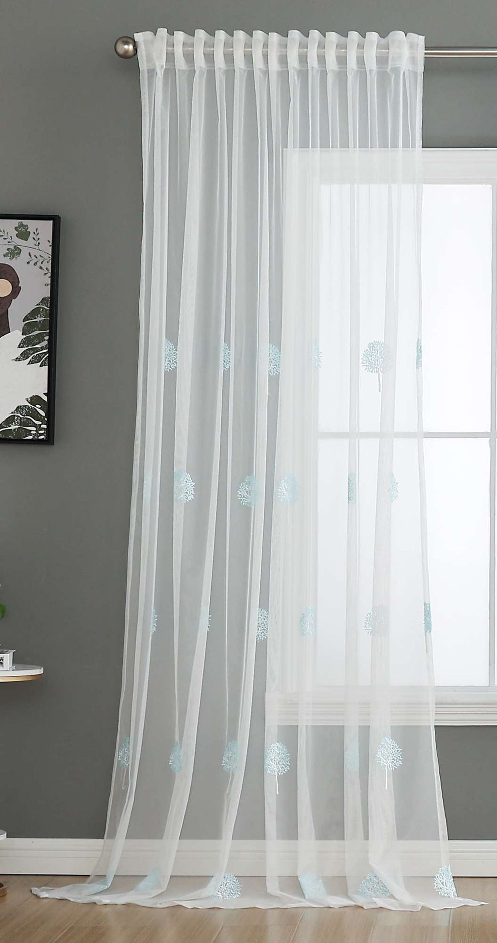 Gardine Raschel Stickerei  Design  »Florenz« Multiband für Gardinenschiene und Gardinenstange Elegante Fensterdekoration 2023200