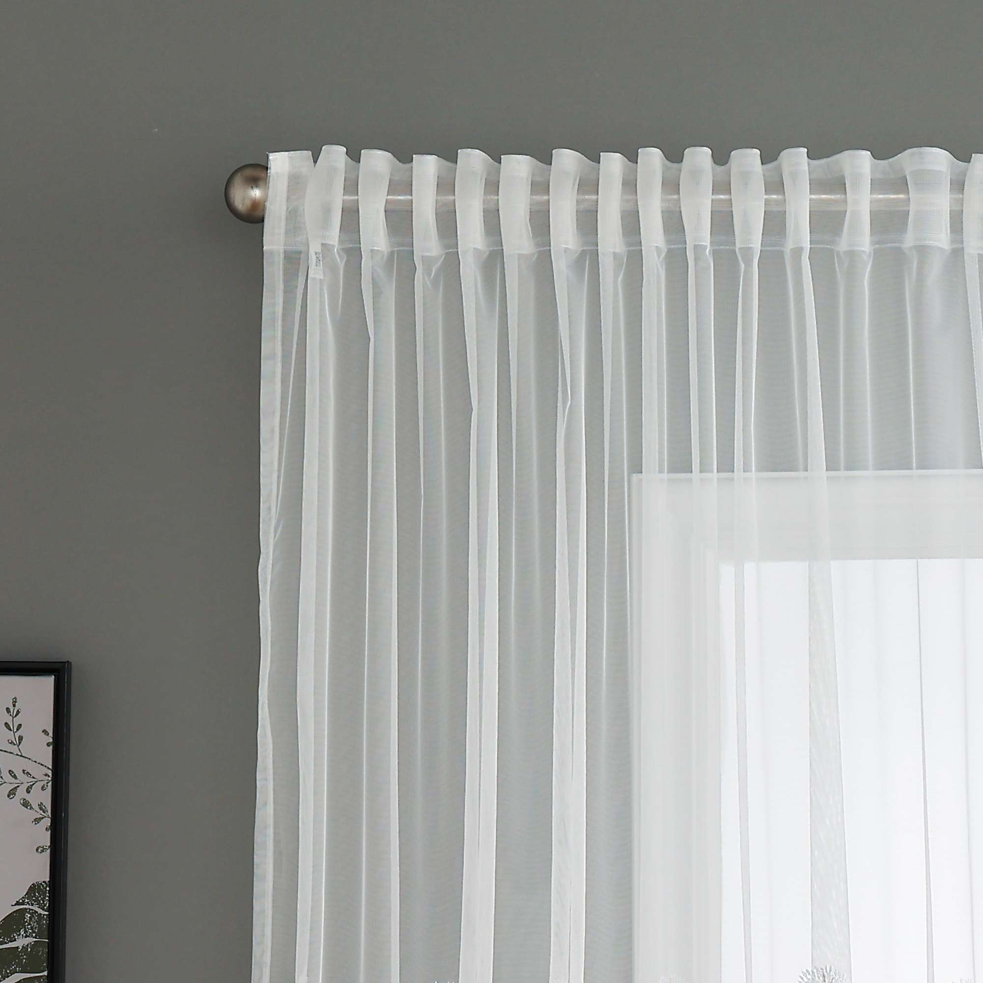 Gardine Raschel Stickerei  Design  »Florenz« Multiband für Gardinenschiene und Gardinenstange Elegante Fensterdekoration 2023200