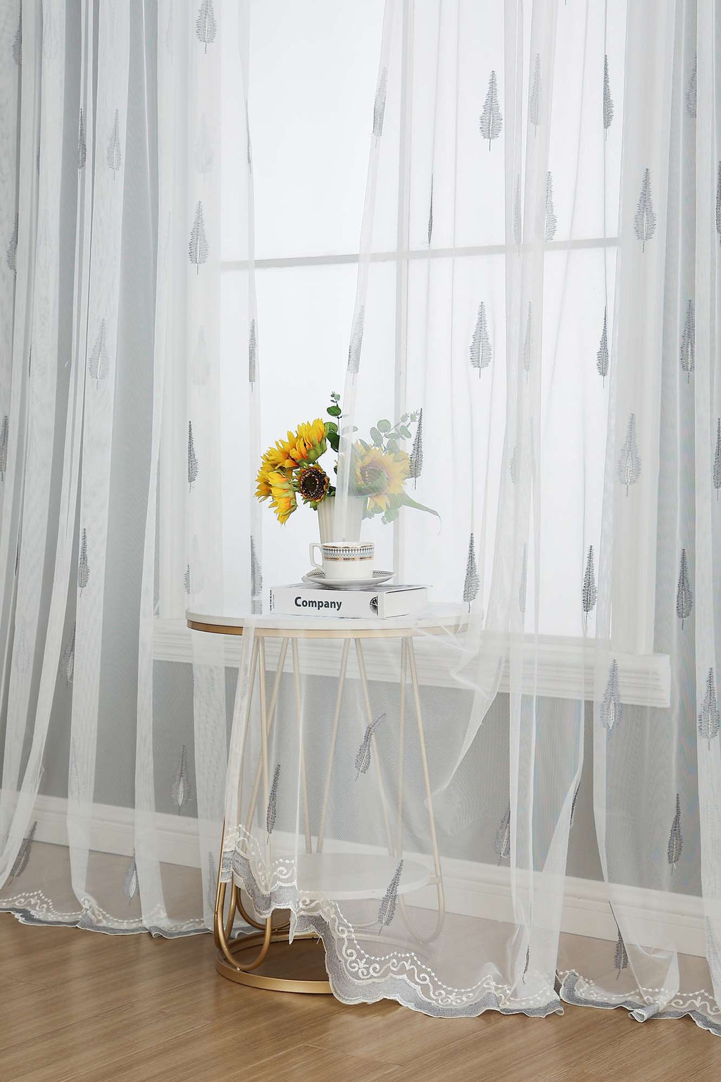 Gardine Raschel Stickerei  Design  »Florenz« Multiband für Gardinenschiene und Gardinenstange Elegante Fensterdekoration 2023200