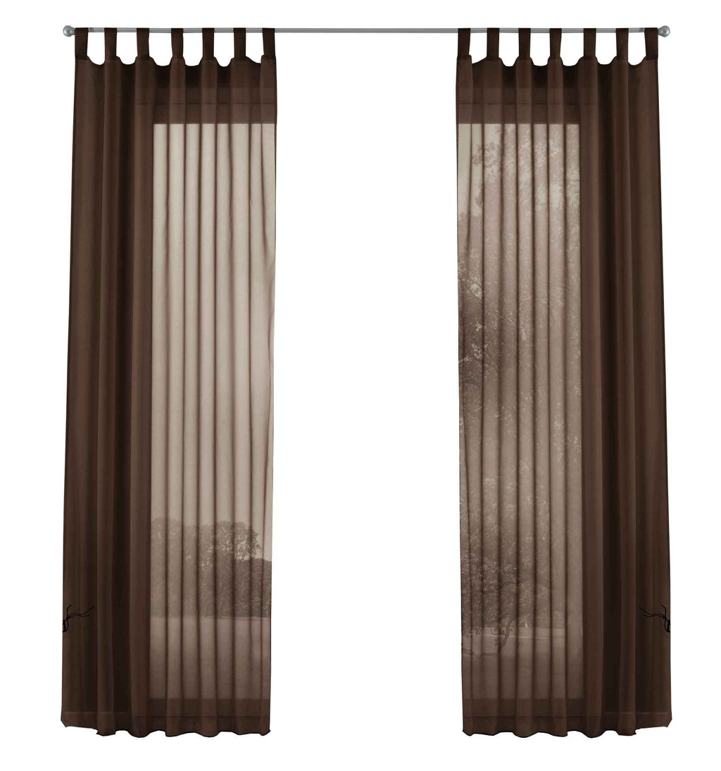 2er-Pack Gardinen Transparent Vorhang Set Wohnzimmer Voile Schlaufenschal mit Bleibandabschluß 61000CN