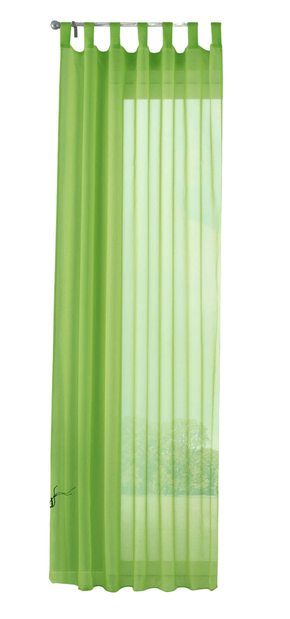 Schlaufenschal Gardine uni transparent Voile 61175