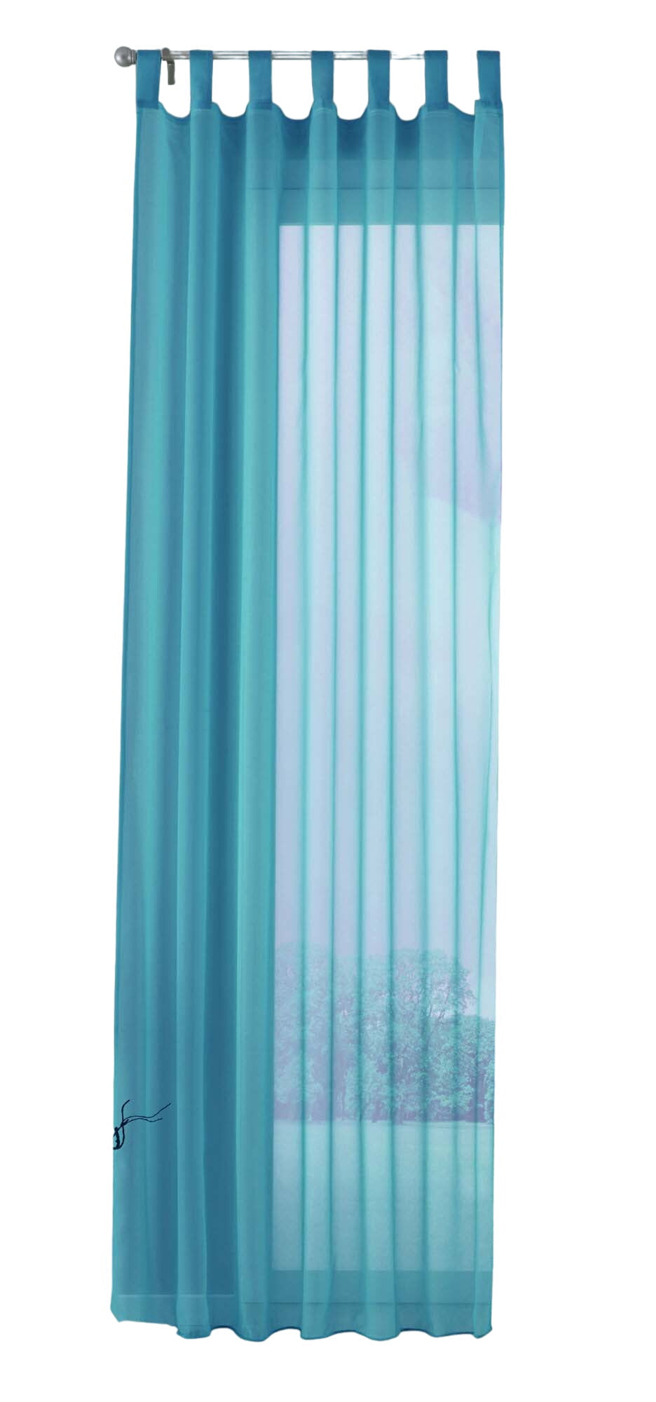 Schlaufenschal Gardine uni transparent Voile 61175