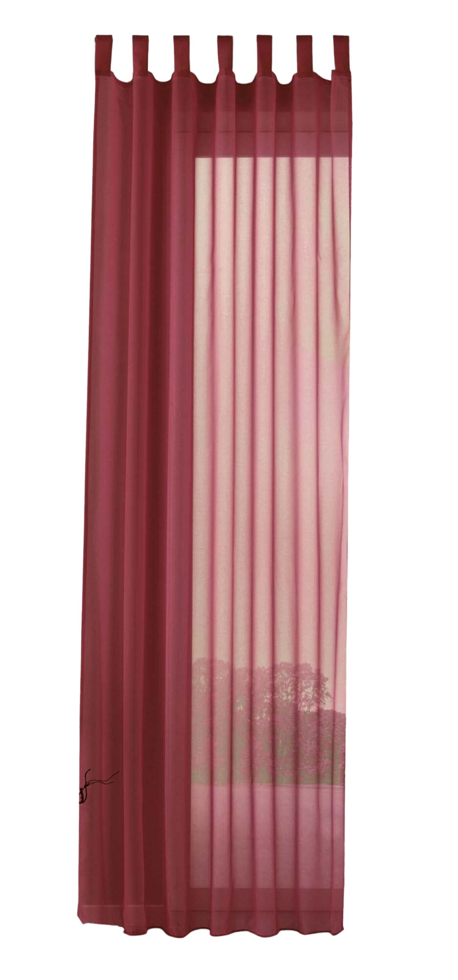 Schlaufenschal Gardine uni transparent Voile 61175