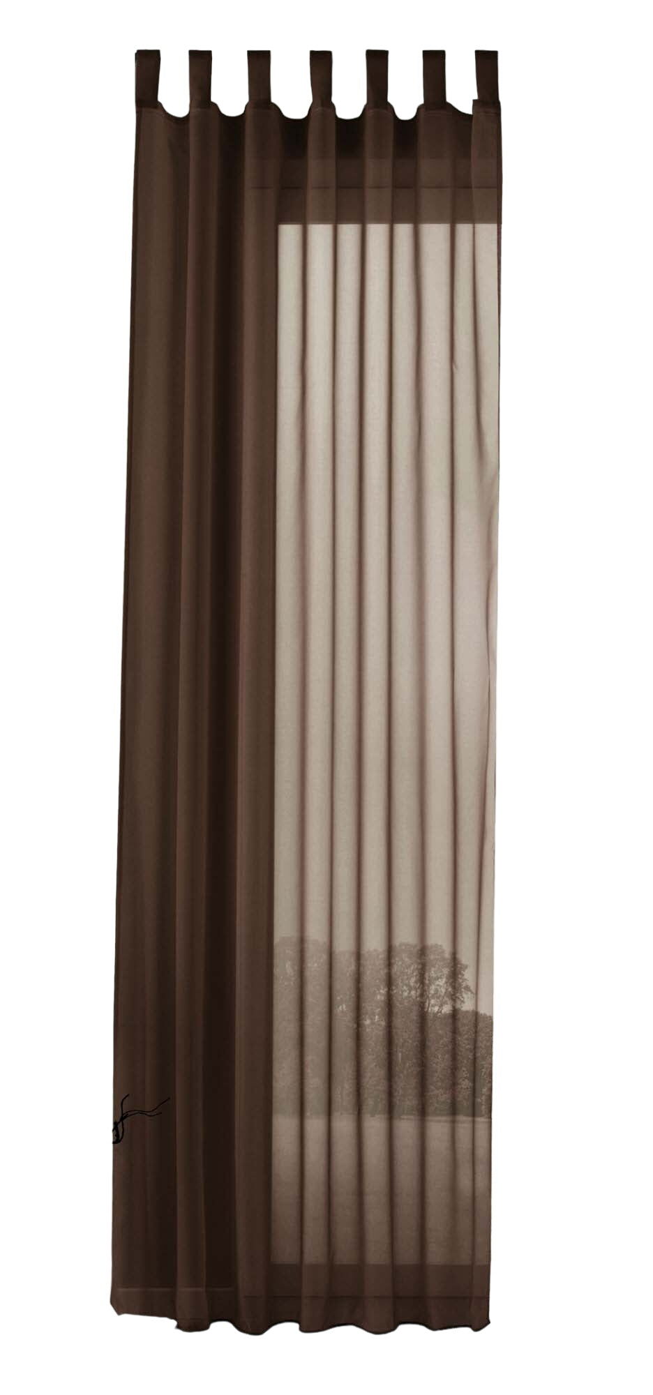 Schlaufenschal Gardine uni transparent Voile 61175