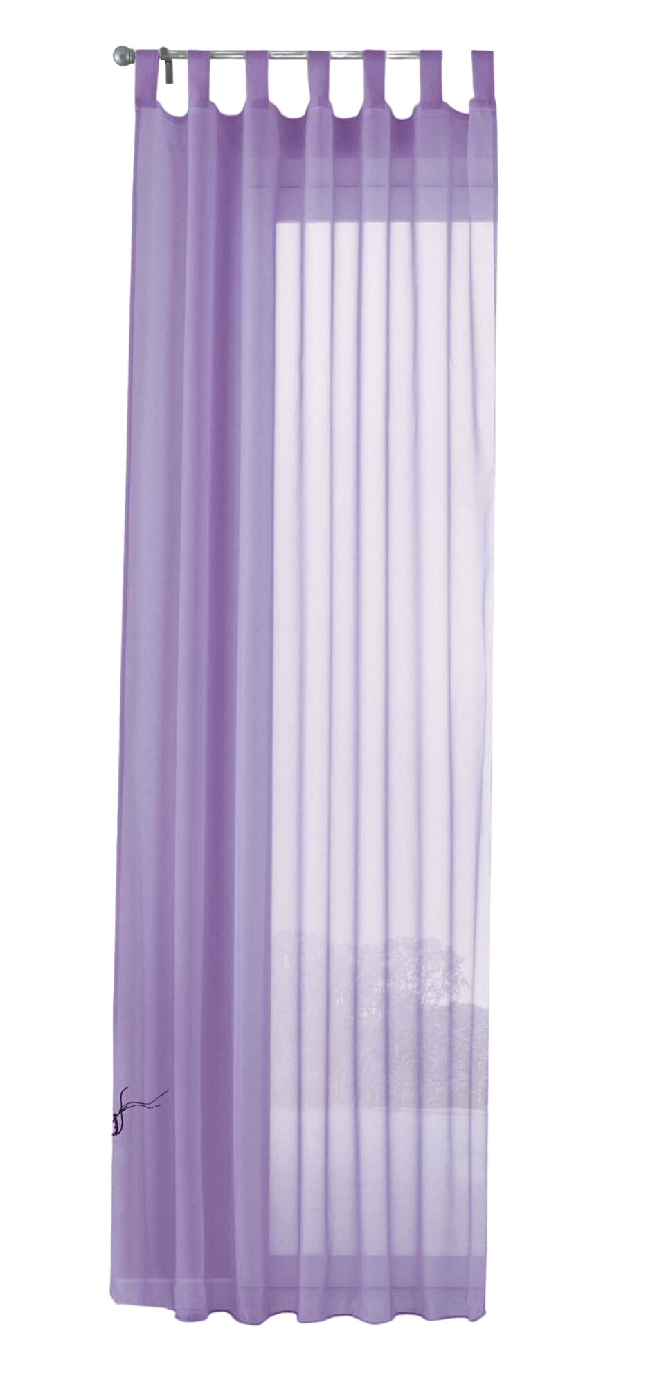 Schlaufenschal Gardine uni transparent Voile 61175