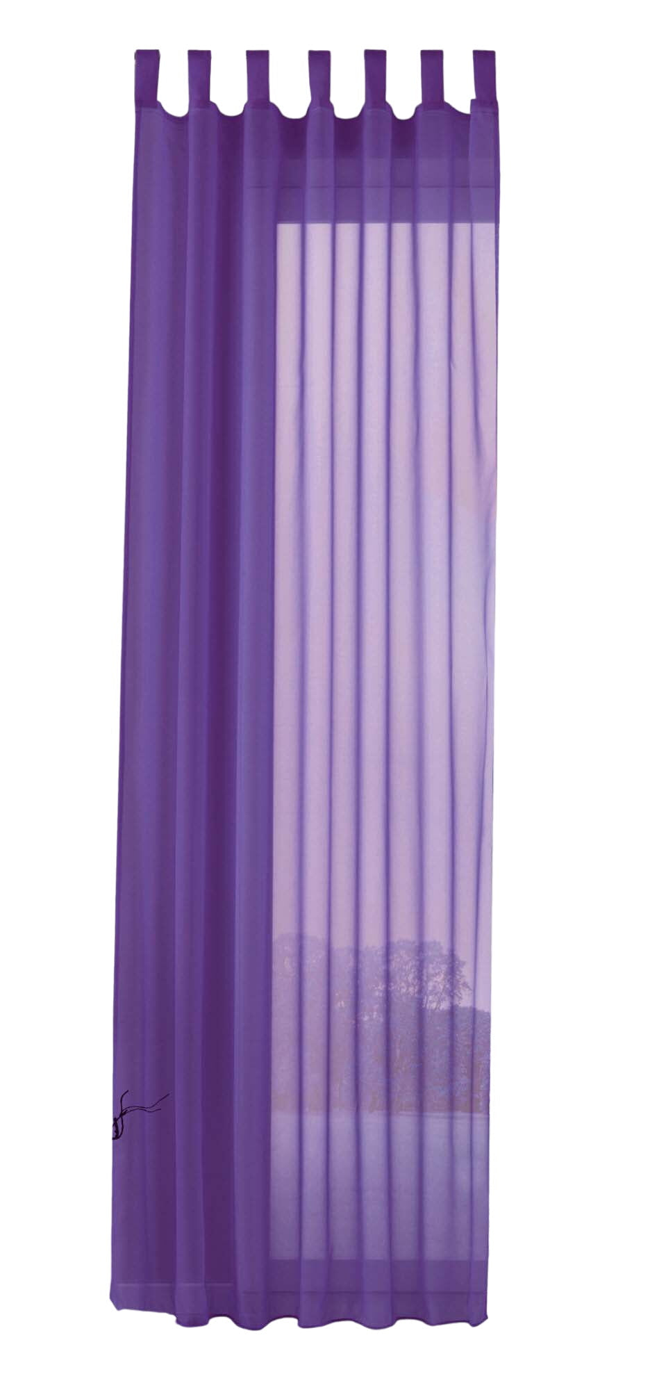 Schlaufenschal Gardine uni transparent Voile 61175