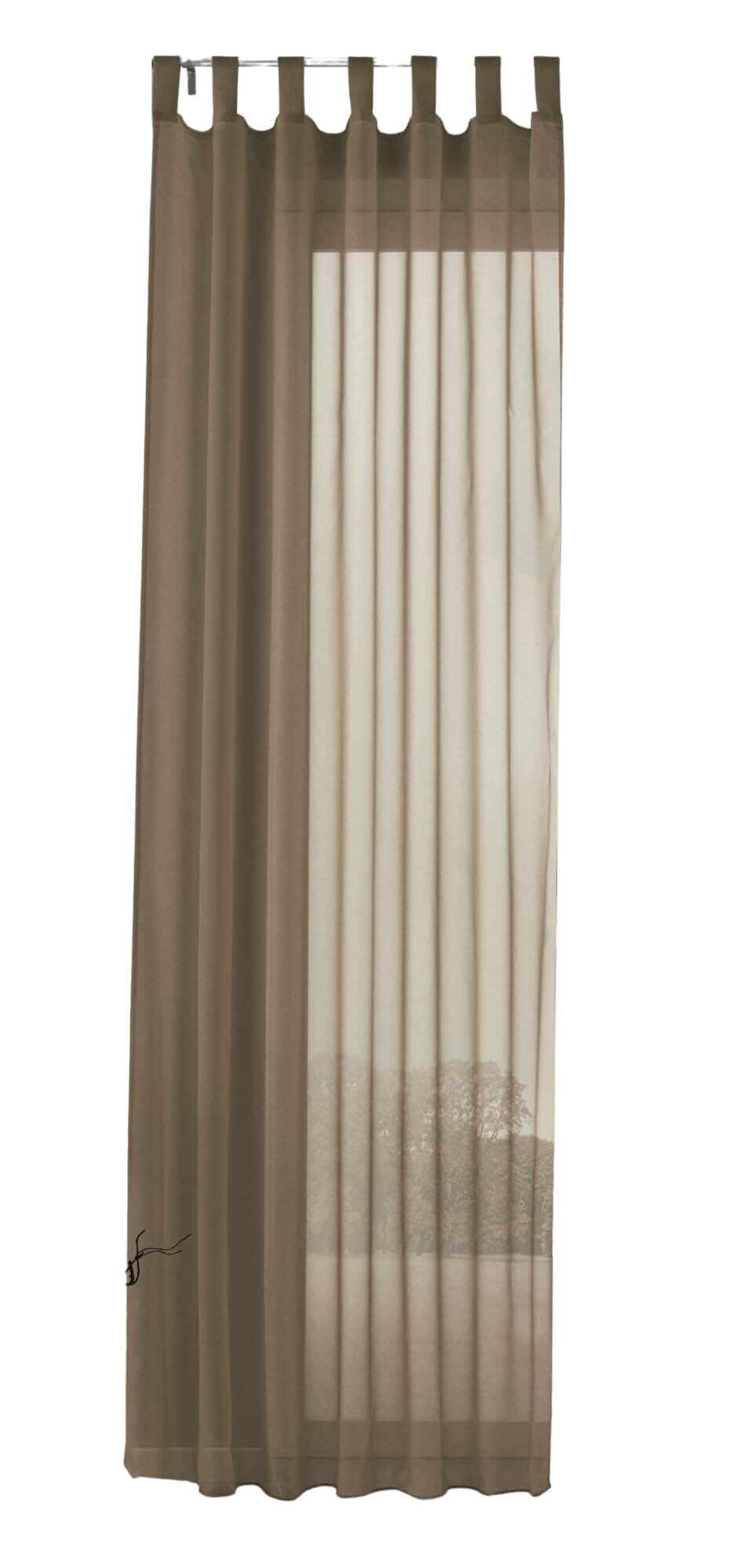 Schlaufenschal Gardine uni transparent Voile 61175