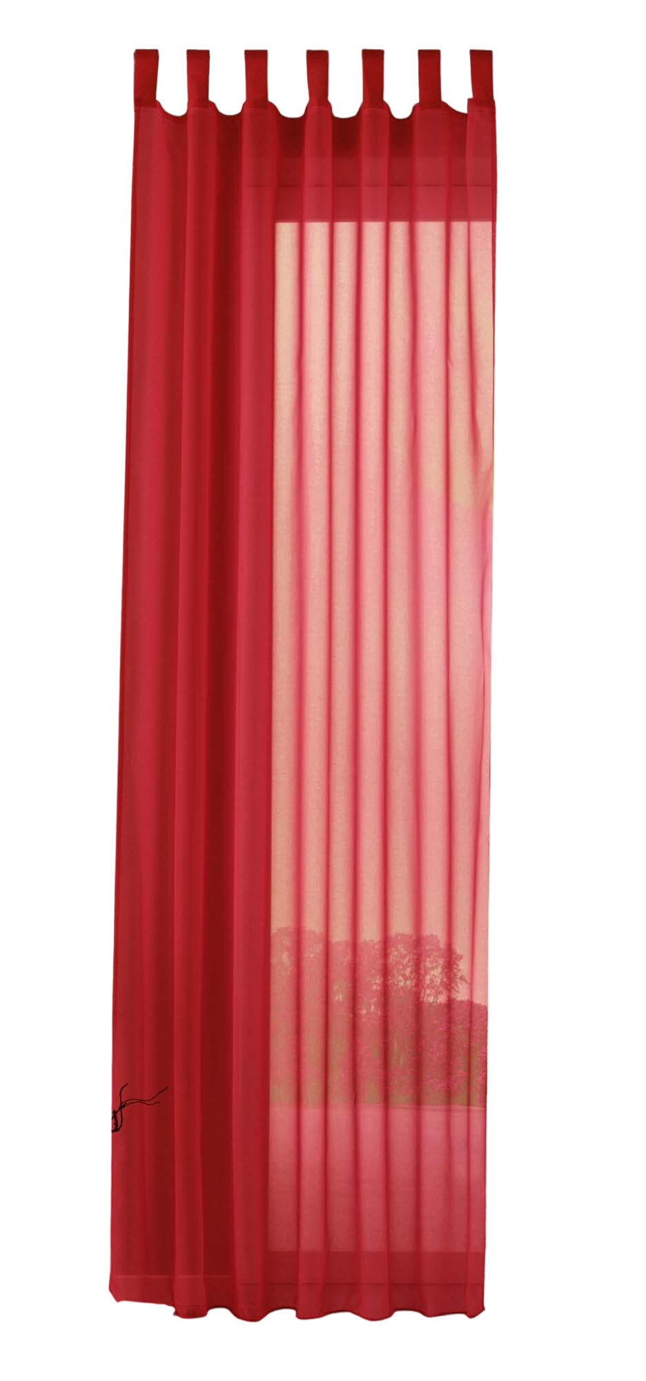 Schlaufenschal Gardine uni transparent Voile 61175