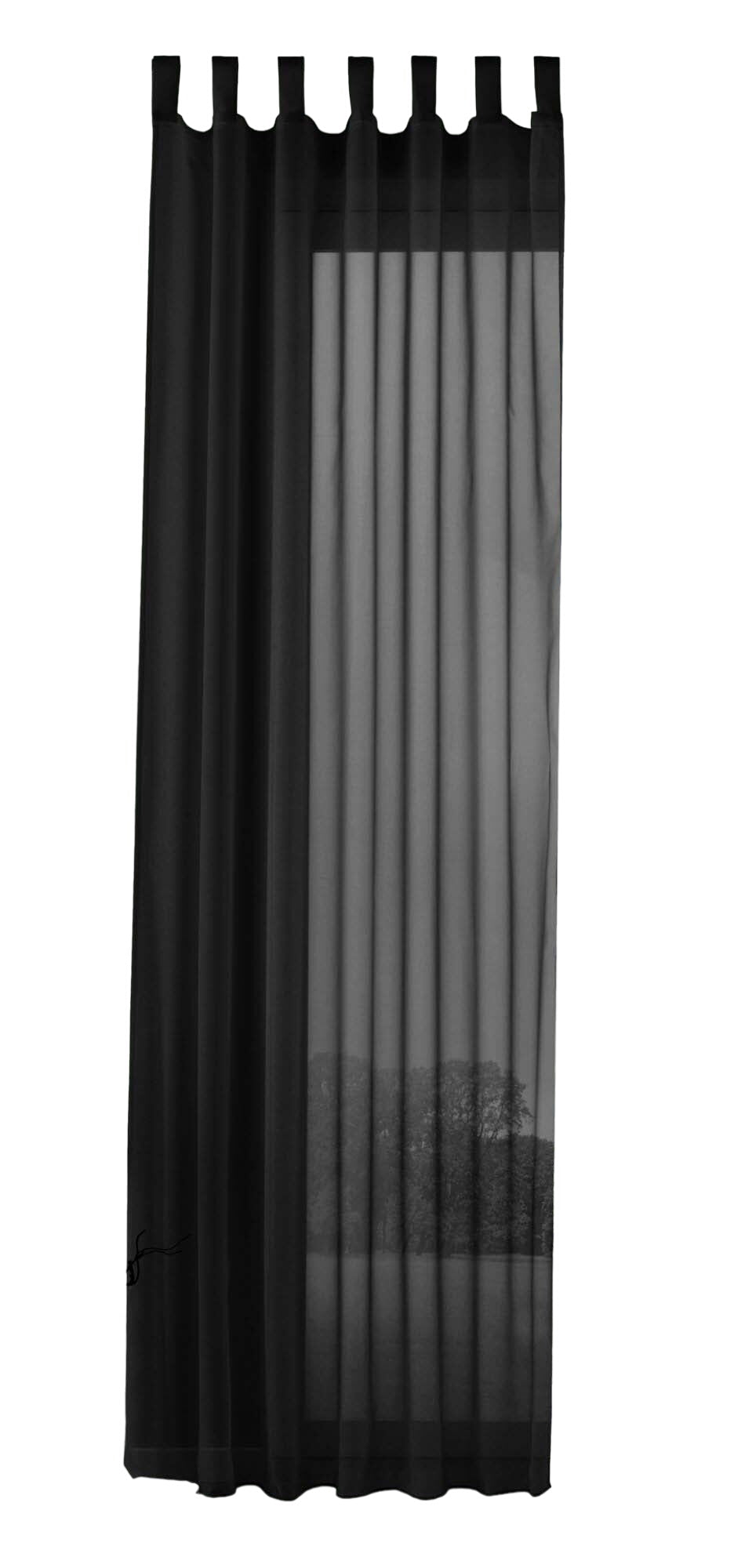 Schlaufenschal Gardine uni transparent Voile 61175