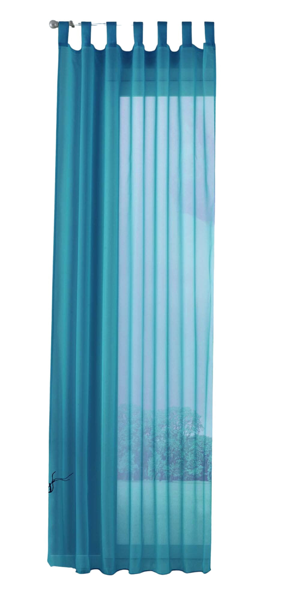Schlaufenschal Gardine uni transparent Voile 61175